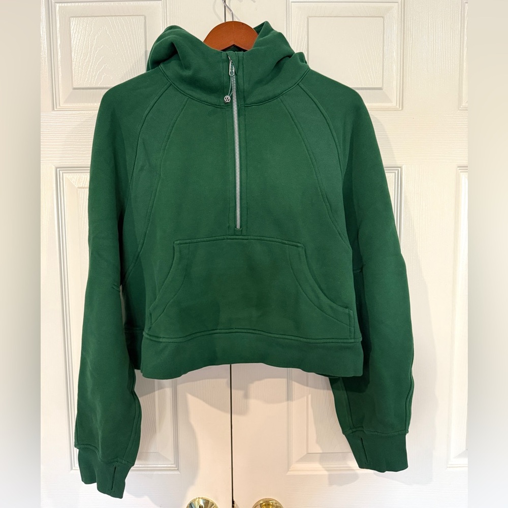 Lululemon scuba oversized Everglade Green half zip hoodie M/L